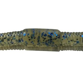 JACKALL Worm Flick Shake 2.8" Dark Cinnamon/Blue Flake