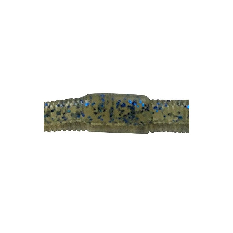 JACKALL Worm Flick Shake 2.8" Dark Cinnamon/Blue Flake