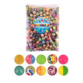 Henbrandt 10 Bouncy Jet Balls 25mm Rubber Bouncers in Assorted Colours and Designs for Kids Birthday Christmas Party Bag Fillers Loot Bag Gifts Classroom Homeschool Reward for Boys and Girls