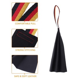 DONGKER Dog Leather Bite Rag, Pet Training Bite Tug Toy Ropes Toys with Strong Handle for Small Medium Large Dogs Chase Tug of War