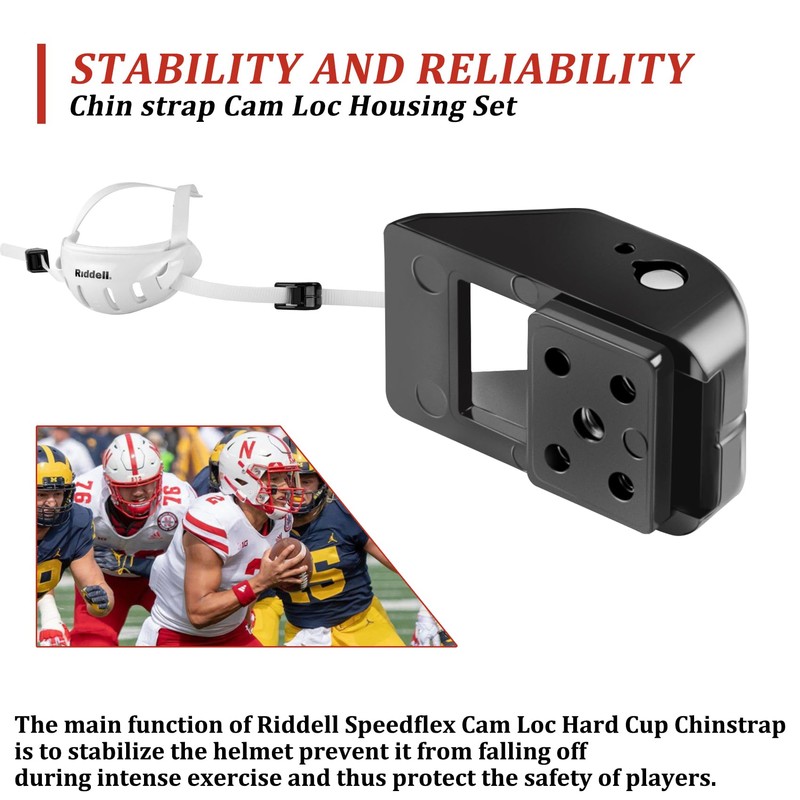 Chin Strap Cam Loc Housing Set for Riddell SpeedFlex Football