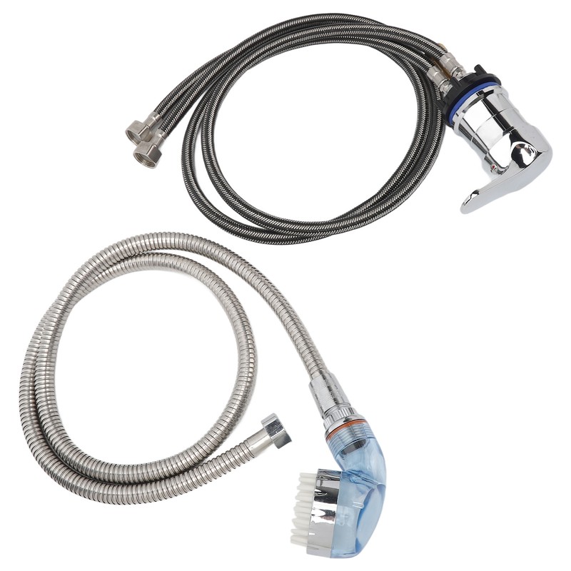 Shampoo Bowl Faucet Sprayer Kit 39.4in Hand Twist Faucet 47.2in