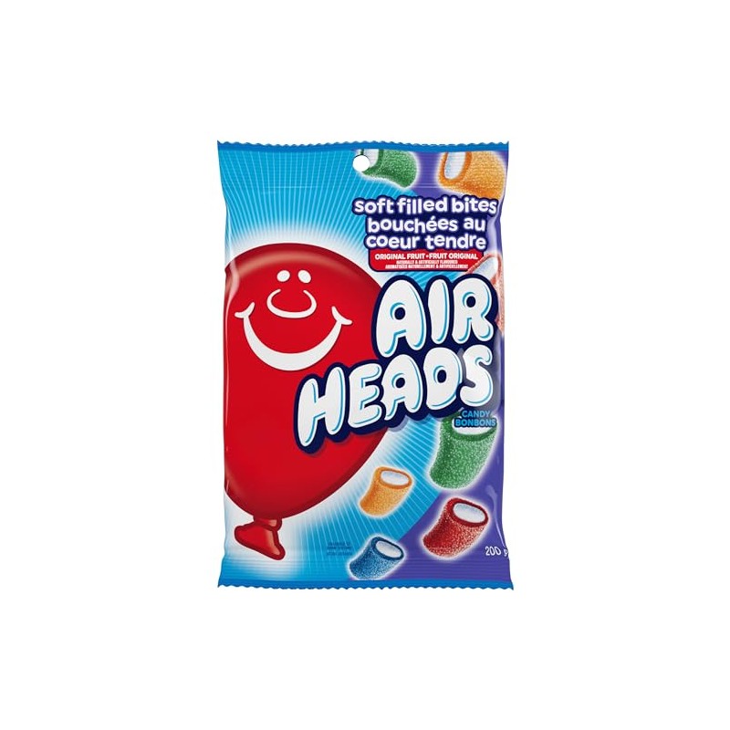 Airheads - Soft Filled Bites Assorted Flavours - 200g Pegbag