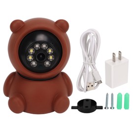 1080P WiFi Smart Camera Night Vision Motion Detection Two Way Audio AC100 to 240V Cute Shape Rotatable for Home US Plug