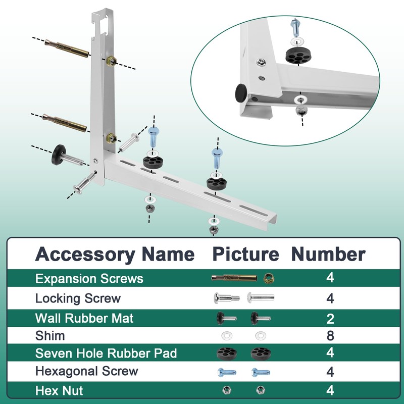 Cenipar Mini Split Mounting Bracket for 18000 Btu to 24000