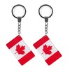 QQSD Canada Flag Keychain Canadian Key Ring, 2 Pack