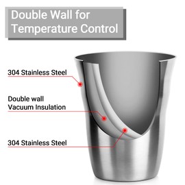 Beasea Metal Cups 8 oz Set of 4, Stainless Steel Cup 8 oz Double Wall Stackable Small Mini Glasses Insulated Drinking Tumblers for Home Restaurant Office Camping Party