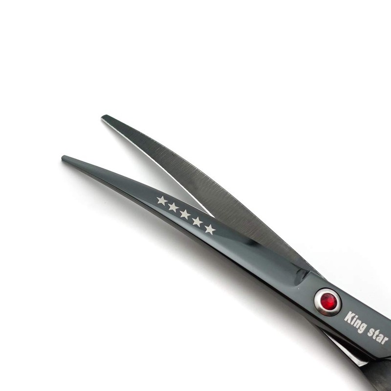 KINGSTAR 7.0in Titanium Black Professional Pet Grooming Scissors Set,Straight &