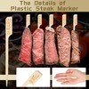 Thyle 200 Pcs 3.94 Inch Assorted Bamboo Steak Markers Wood