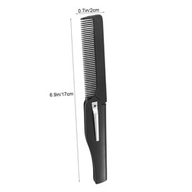 Baluue 3pcs Portable Foldable Comb Set Travel Hair Styling Tool for Men Women Scalp Massage Comb Compact Design Black