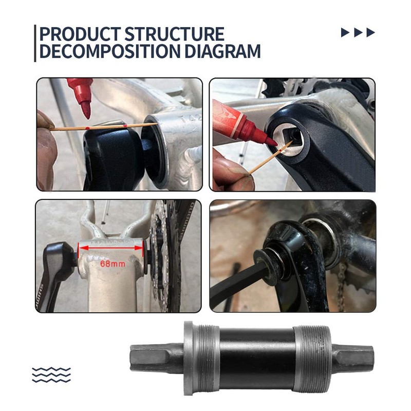 Hoypeyfiy BB-UN26 Square Taper Bottom Bracket 68 * 123/127 /