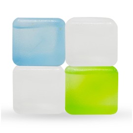 Reusacube Large 2" Reusable Ice Cubes, Chill Wine and Cocktails, Soothe Injuries, Washable, 4 Pack
