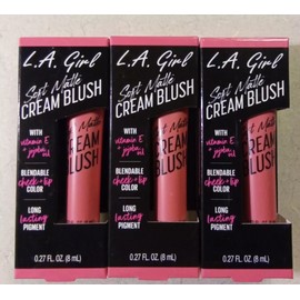 LA Girl Soft Matte Cream Blush Kiss Up GBL444. Lot of 3.