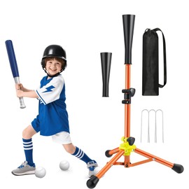 Batting Tee, Kids, 20.5 - 31.5 inches (52 - 80 cm), Stepless, Baseball, Batting, Practice, Hitting, Soft, Hard, Boys Baseball, Softball, Swing, Training, Baseball Tee, Stability, Height Adjustment