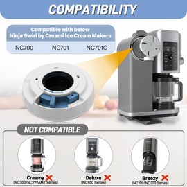 NANOBABY Dispense Lid and Press Assembly Replacement Compatible with Ninja Swirl by Creami NC700 Series, Replacement Dispenser Lid for Ninja Creamy Swirl Soft Serve NC701 NC701C, BPA Free, ABS