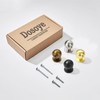 Dosoye 5 Pack 1 Inch (25mm) Diameter Round Brushed Nickel