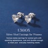 EXGOX Sterling Silver Stud Earrings,925 Silver Earrings for Women Girls