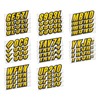 STIFFIE Techtron Yellow/Black 3" Boat & PWC Registration Decals •