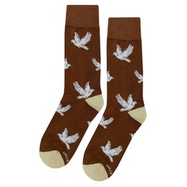SockFly Peace Dove Dress Socks Funny Novelty Crazy Fun Design Men Size 8-12 Cotton Casual Crew Colorful Funky Fancy Socks Gift for Men