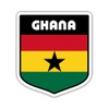 Squiddy Ghana Flag Shield - Vinyl Sticker for Car, Laptop, Notebook (5" high)