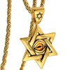 Rockyu Evil Eye Necklace for Men Silver Stainless Steel Star