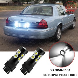 Cequent Unbranded 3156 LED Backup Reverse Light Bulbs 2X 6000K For MERCURY Grand Marquis 1989-2011