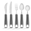 Special Supplies Adaptive Utensils 5-Piece Set Non-Weighted, Non-Slip Handles for