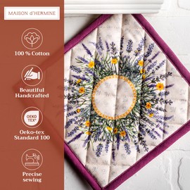 Maison d' Hermine Spring/Summer Set with Oven Gloves and Pot Holder