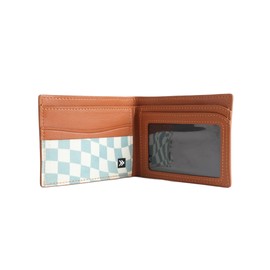 Thread Wallets Cash Bifold Wallet - Compact Wallet for Cash with Clear ID Window & Storage for 4-10 Cards with Vegan Leather (Jupiter Aqua)