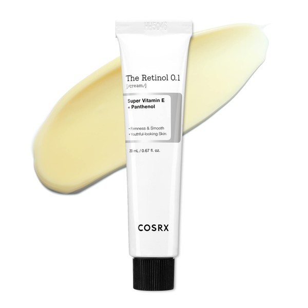 COSRX Retinol 0.1% Cream, 0.67 Fl Oz, Anti-aging Eye & Neck Cream with Retinoid Treatment to Firm Skin, Reduce Wrinkles, Fine Lines, Signs of Aging, Gentle Skincare for Day Night, Korean