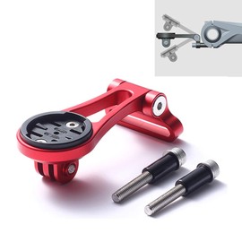 CNC Bicycle Computer Mount for Garmin, Adjustable Stem Mount for Garmin Edge 200, 500, 510, 800, 810, 1000, 1033, Red