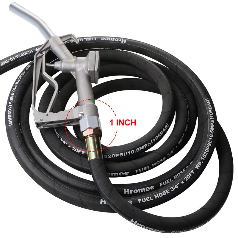Hromee Fuel Transfer Hose, 3/4 Inch × 20 Feet Pump