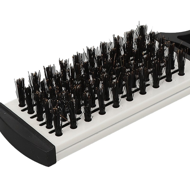 Hair Straightening Double Brush Comb Soft Bristles Prevent Static Heat