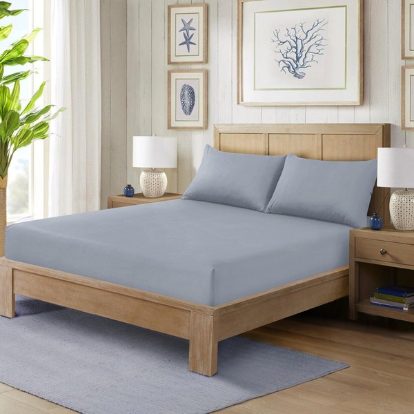 CHARKHAH Polycotton Fitted Sheet for Single Double King Super King