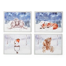 Wrendale Designs Winter Sky Christmas 30x40 centimetre Placemats Set of 4