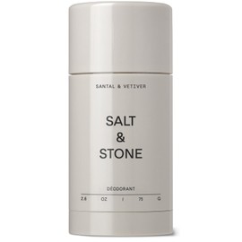 SALT & STONE Desodorante sin aluminio | Protección extra fuerte de 48 horas para mujeres y hombres | Fabricado con extractos de algas marinas, niacinamida y prebióticos (Santal y Vetiver)