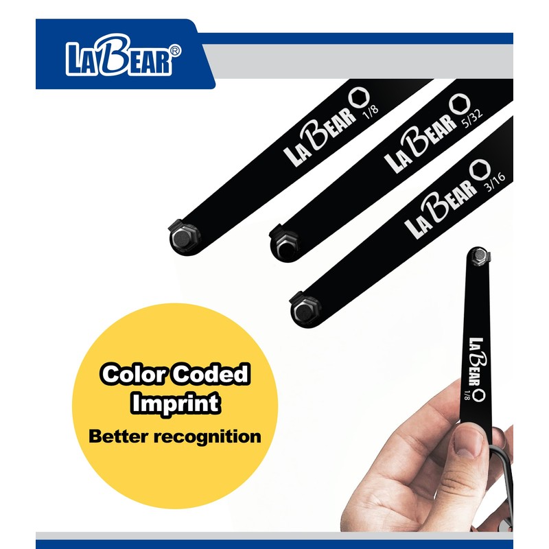 LABEAR - SAE HEX Ultra Low Profile Offset Screwdriver Set,