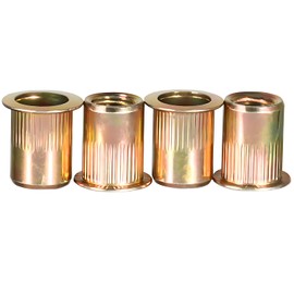 Rivet Nuts, DICASAL 60 PCS 3/8-16 UNC Size Zinc Plated Carbon Steel Flat Head Rivnut Kit Threaded Insert Nut