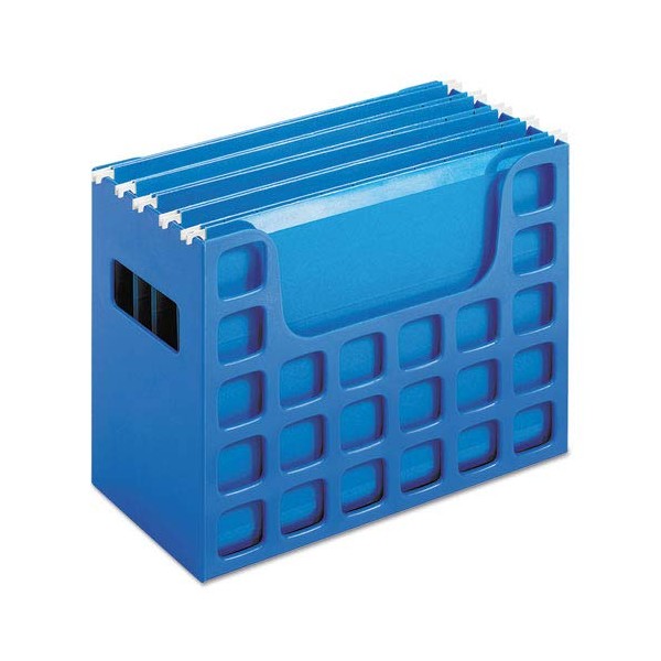 Desktop File w/Hanging Folders, Letter, Plastic, 12 1/4 x 6