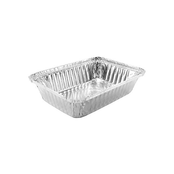 Disposable Aluminum 2 1/4 Lb. Food Storage Pan with Board Lid #250L (50)