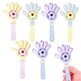 TICKLELY Pack of 6 Plastic Football Clappers, Plastic Hand Clapper, Hand Clapper Hand Noiser, Plastic Hand Clapper Noise-Maker Toy, for Concert Party Accessories, Three Colours