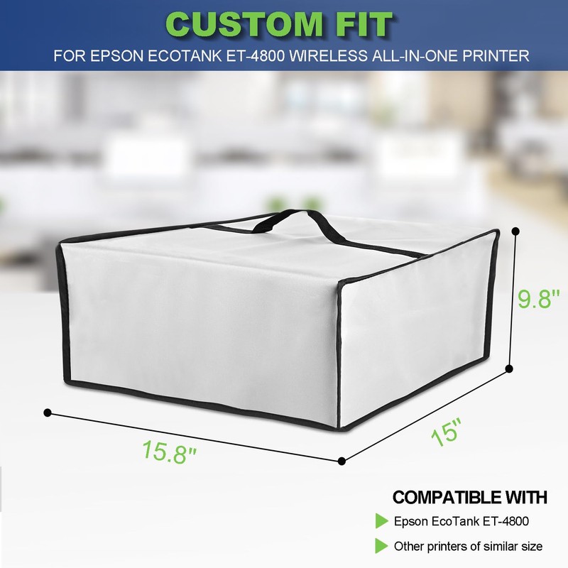 NUENSS-ROR Printer Dust Cover for Epson EcoTank ET-4800, Heavy-Duty 600D