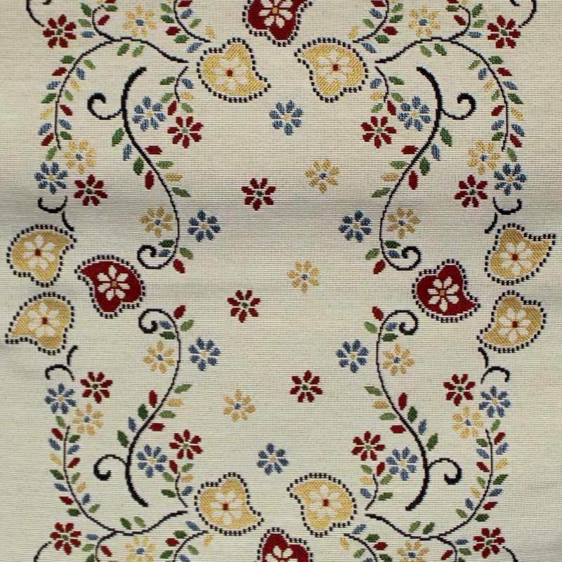 Traditional Portuguese Rooster Beige Table Runner