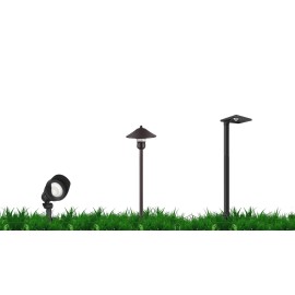 EDISHINE 4 Pack Low Voltage Landscape Lights Outdoor LED Pathway Light 150 LM