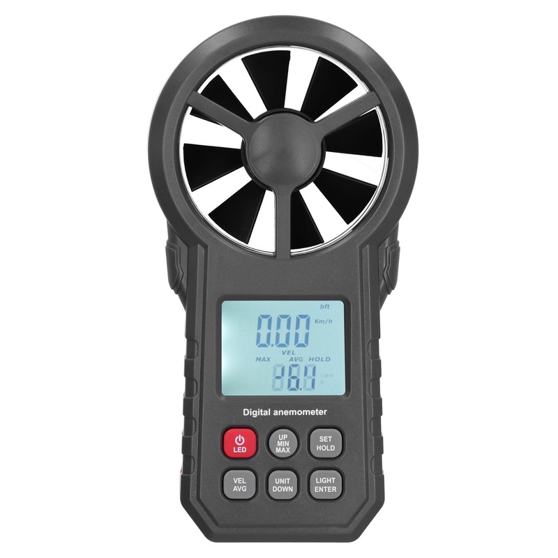 WT87B Bluetooth Digital Anemometer with LCD Backlight 9V Handheld Wind