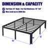 Hunlostten 14in Full Size Bed Frame No Box Spring Needed,