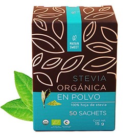 Stevia Orgánica en Sobres, 50 Sobres, 15g, Mayan Sweet