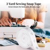 3 Yards Snap Tape Trim, Soft Snap Ribbon with Stainless