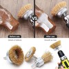 BEAUGIREW 12 Pieces Drill Wire Brushes Brass Coated Wire Brush