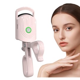 Heated Eyelash Curlers Electric Eyelash Curler USB Rechargeable Eyelash Curlers Natural Curling for Long Lasting Eye Lashe Women Makeup Tools Gift (Pink)